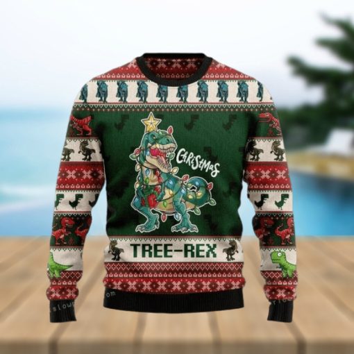 Christmas Tree Rex Womens Ugly Sweater