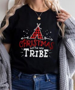 Christmas With My Tribe Buffalo Plaid Fami T Shirt