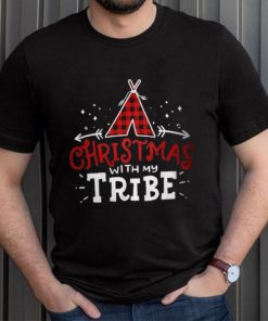 Christmas With My Tribe Buffalo Plaid Fami T Shirt