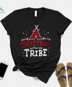 Christmas With My Tribe Buffalo Plaid Fami T Shirt