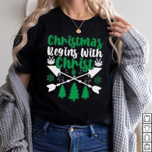 Christmas beging with Christ icon Christmas T Shirt