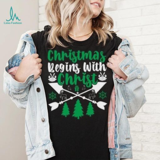 Christmas beging with Christ icon Christmas T Shirt