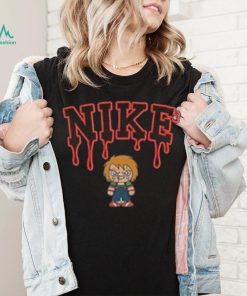 Chucky Brand Melt Embroidered Nike Halloween T Shirt