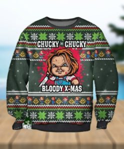 Chucky Chucky – Bloody X mas Horror Movie Ugly Sweater For Woman