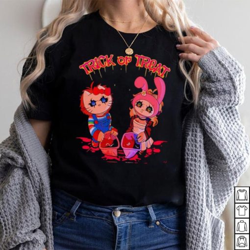 Chucky and Tiffany Hello Kitty Trick or Treat shirt