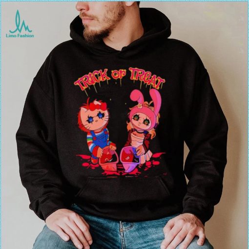 Chucky and Tiffany Hello Kitty Trick or Treat shirt