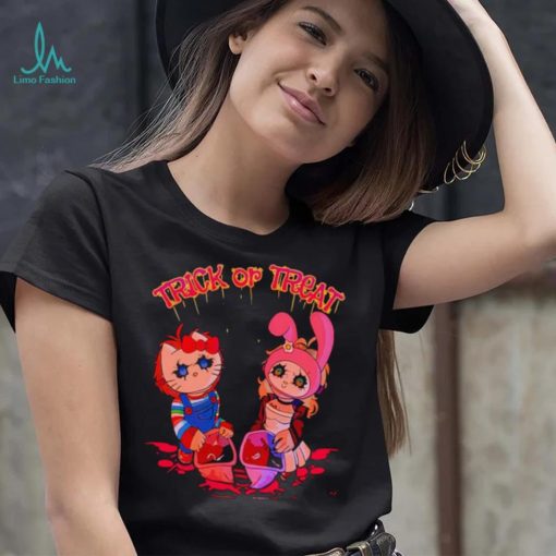 Chucky and Tiffany Hello Kitty Trick or Treat shirt