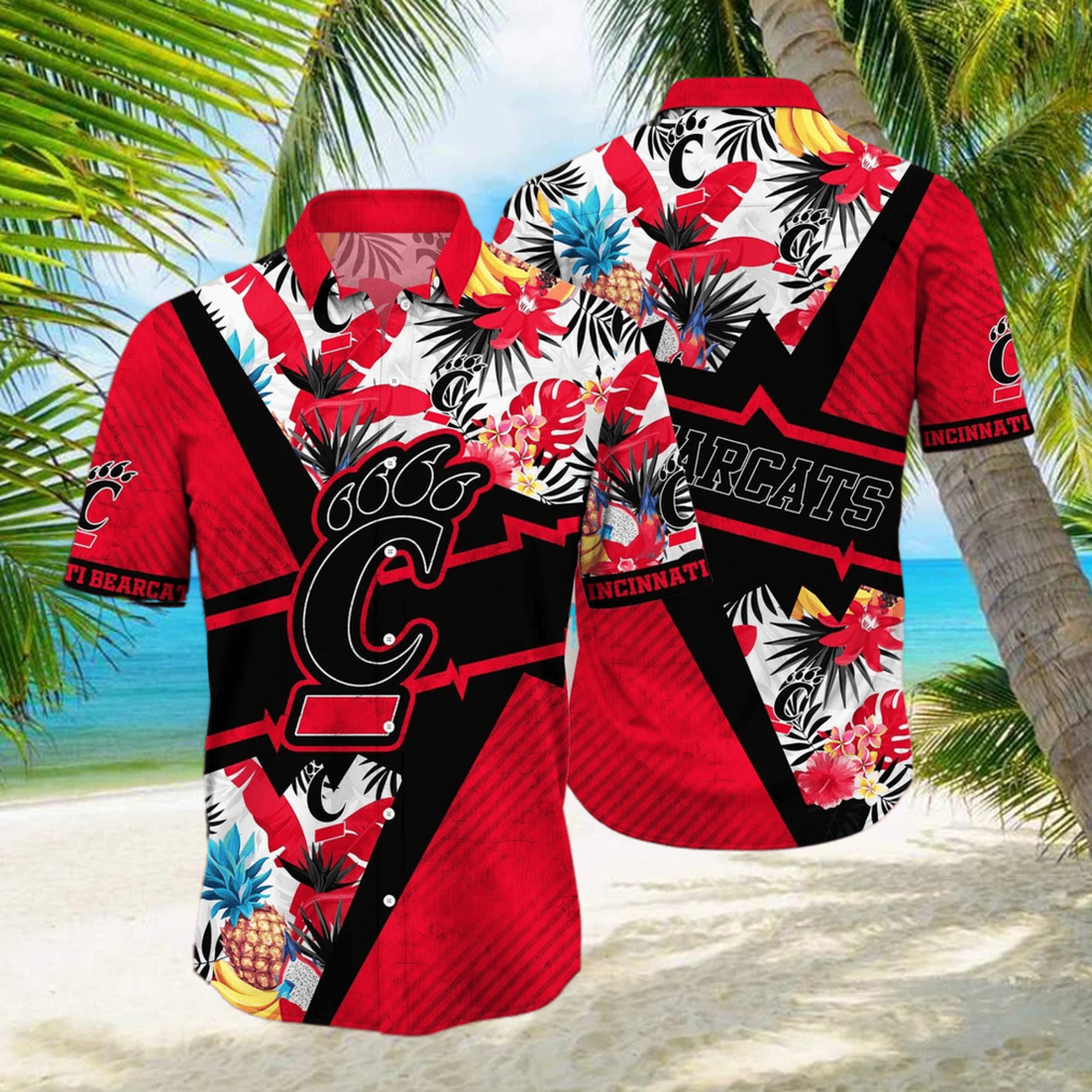 NCAA Cincinnati Bearcats Flower Custom Hawaiian Shirt 3D Shirt