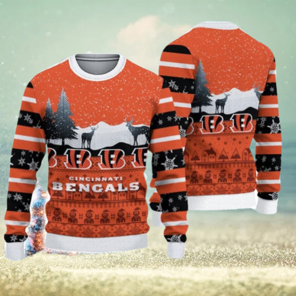 Christmas Gift Cincinnati Bengals USA Football Season Ugly Christmas Sweater