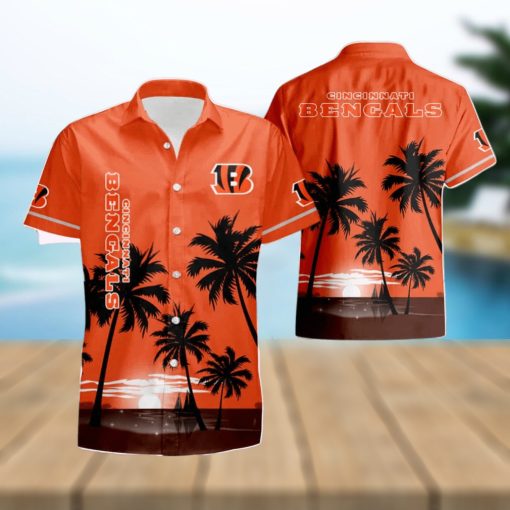 Cincinnati Bengals Coconut Night Moon Summer Hawaiian Shirt And Short