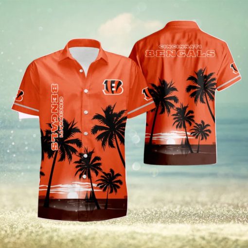 Cincinnati Bengals Coconut Night Moon Summer Hawaiian Shirt And Short