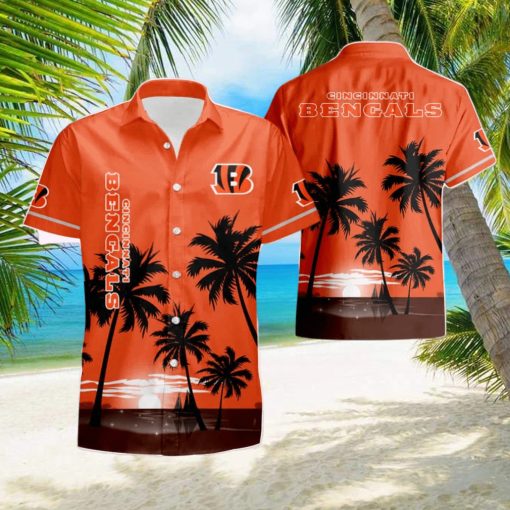 Cincinnati Bengals Coconut Night Moon Summer Hawaiian Shirt