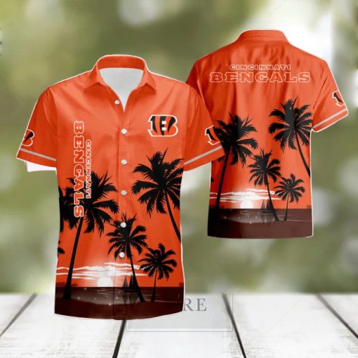 Cincinnati Bengals Coconut Night Moon Summer Hawaiian Shirt