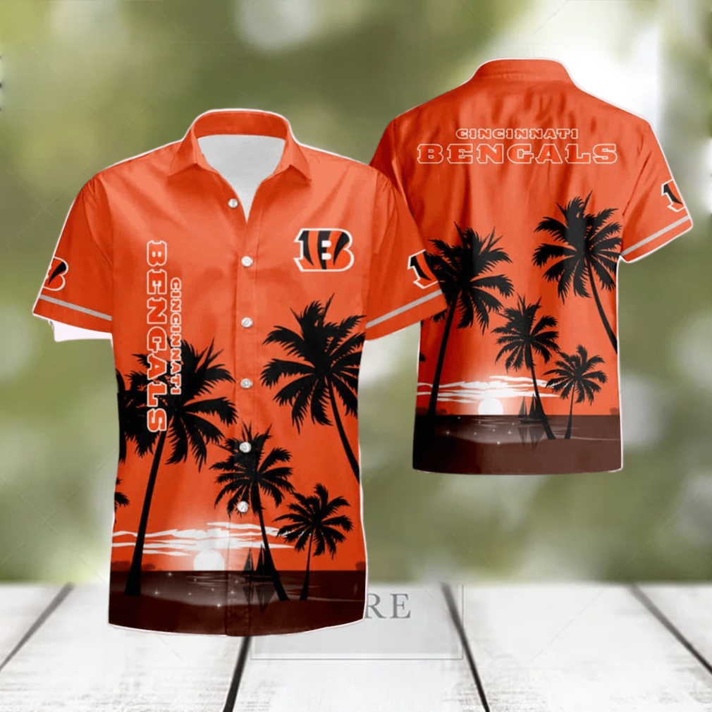 Cincinnati Bengals Coconut Night Moon Summer Hawaiian Shirt - Limotees