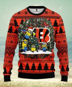 Cincinnati Bengals Minion Christmas Ugly Sweater