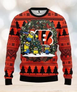 Cincinnati Bengals Minion Christmas Ugly Sweater