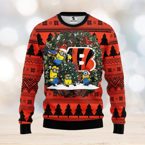 Cincinnati Bengals Minion Christmas Ugly Sweater