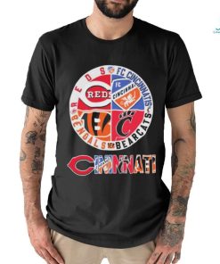 Cincinnati Sports Teams Logo Reds, Fc Cincinnati, Bearcats And Bengals Shirt