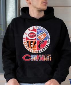 Cincinnati Sports Teams Logo Reds, Fc Cincinnati, Bearcats And Bengals Shirt