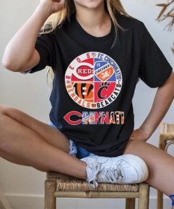 Cincinnati Sports Teams Logo Reds, Fc Cincinnati, Bearcats And Bengals Shirt