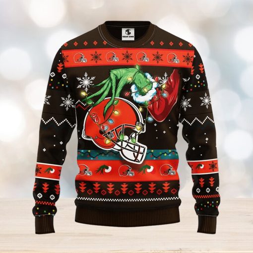 Cleveland Browns Grinch Christmas Ugly Sweater