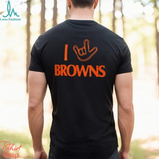 Cleveland Browns Homage The NFL ASL Collection by Love Sign Tri Blend T Shirt