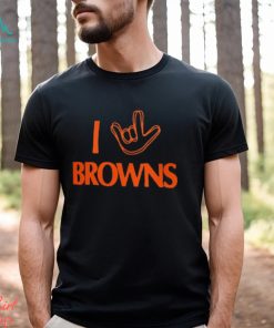 Cleveland Browns Homage The NFL ASL Collection by Love Sign Tri Blend T Shirt