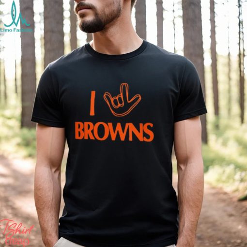 Cleveland Browns Homage The NFL ASL Collection by Love Sign Tri Blend T Shirt