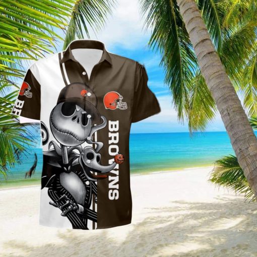 Cleveland Browns Jack Skellington Zero Summer Hawaiian Shirt