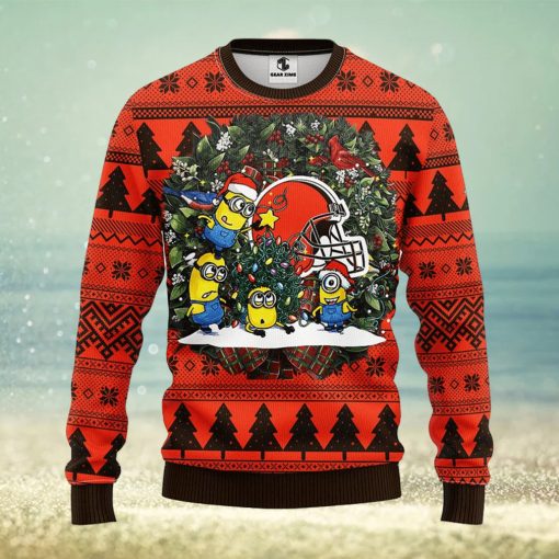 Cleveland Browns Minion Christmas Ugly Sweater