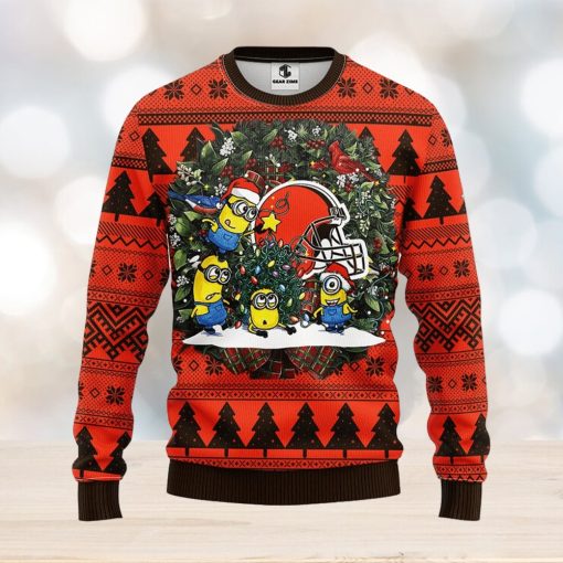 Cleveland Browns Minion Christmas Ugly Sweater