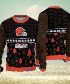 Cleveland Browns Pine Trees Ugly Christmas Sweater