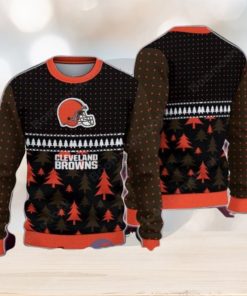 Cleveland Browns Pine Trees Ugly Christmas Sweater