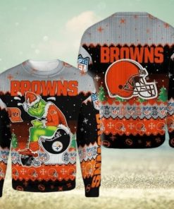 Cleveland Browns The Grinch NFL Ugly Christmas Sweater