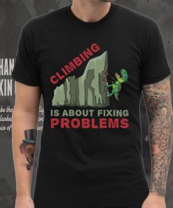 Climbing T Rex T Shirt Gift Climber Bolder Boulder