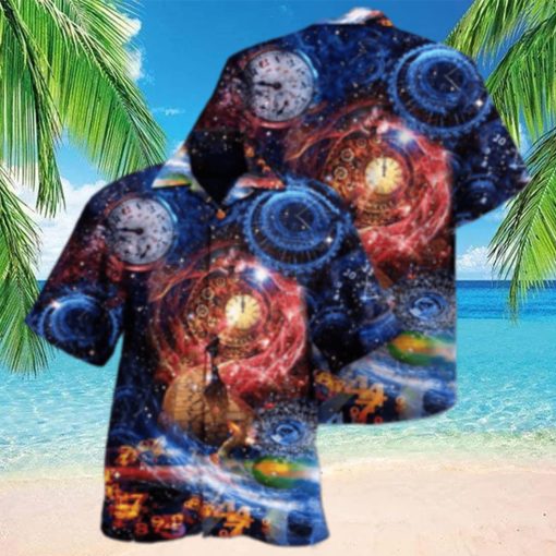 Clock Let’s Get Back To The Future Time Flies Quickly Hawaiian Shirt