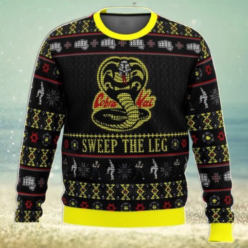 Cobra Kai Ugly Christmas Sweater, Sweep The Leg Karate Kid Christmas Sweater 3D Gift For Men And Women