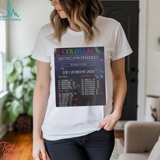 Coldplay Music Of The Spheres Tour 2023  2 T  Shirt