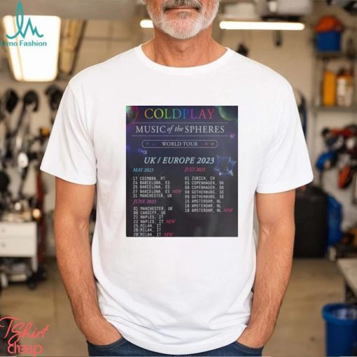 Coldplay Music Of The Spheres Tour 2023  2 T  Shirt