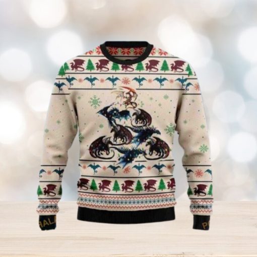 Colorful Dragon Make A Christmas Funny Ugly Sweater 3D, Funny Xmas Gifts