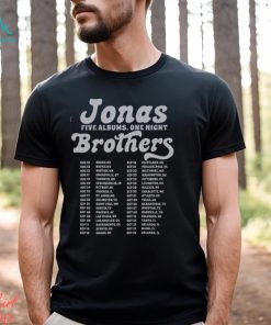 Comfort Colors® Jonas Brothers Vintage T Shirt Five Albums One Night Tour Shirt 2023 Classic