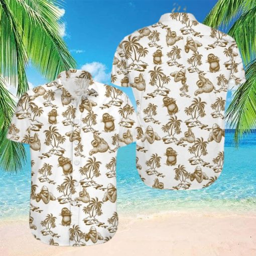 Conconut Tree Sloths Hawaiian Shirt Cute Animal hawaiian shirt