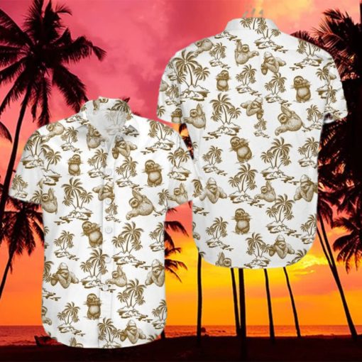 Conconut Tree Sloths Hawaiian Shirt Cute Animal hawaiian shirt