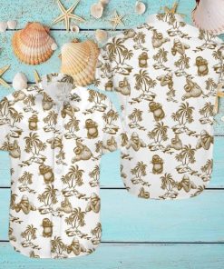 Conconut Tree Sloths Hawaiian Shirt Cute Animal hawaiian shirt