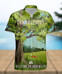 Connecticut Retro Style Travel Summer 3D Hawaiian Shirt