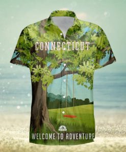 Connecticut Retro Style Travel Summer 3D Hawaiian Shirt