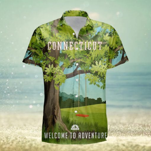 Connecticut Retro Style Travel Summer 3D Hawaiian Shirt