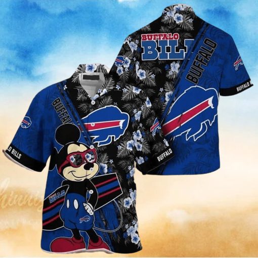 Cool Mickey Mouse Buffalo Bills Hawaiian Shirt Gift For Disney Lovers