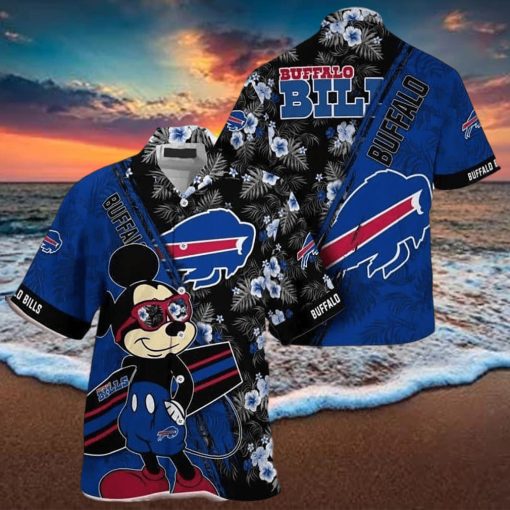 Cool Mickey Mouse Buffalo Bills Hawaiian Shirt Gift For Disney Lovers