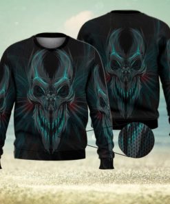 Cool Skull Black 3D Full Print Ugly Sweater Christmas Gift Sweater